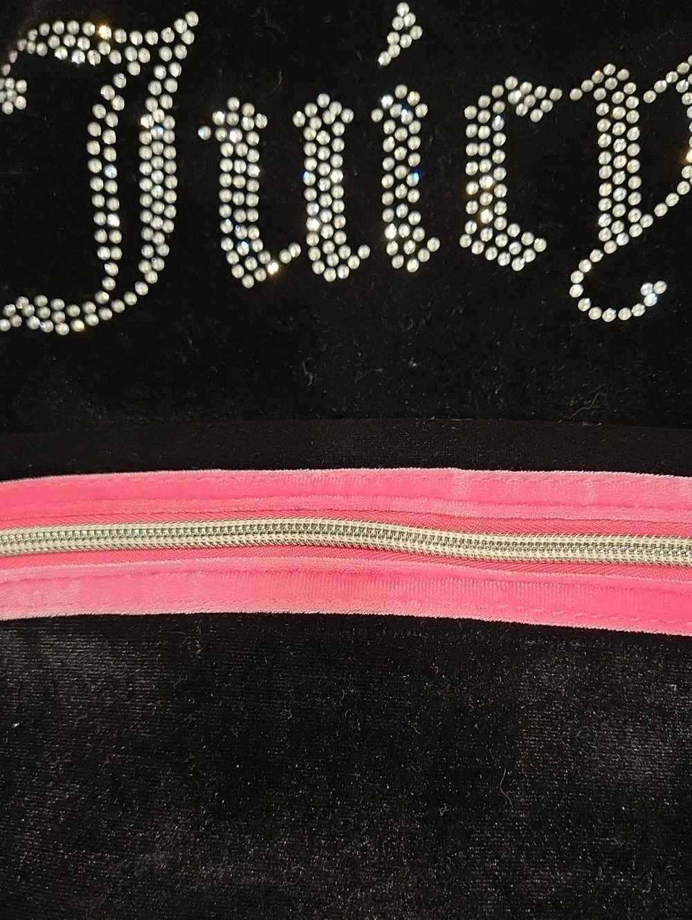 JUICY COUTURE VELVET BACKPACK W/ RHINESTONE LOGO AND CROWN EMBLEM. NWOT.